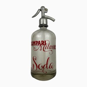 Italian Seltzer Soda Bottle of Campari Milano Soda, 1950s