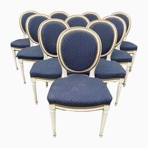 French Parisian Dining Chairs, Set of 10
