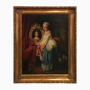 Angelo Granati, The Beautiful Frame, Huile sur Toile, Encadrée