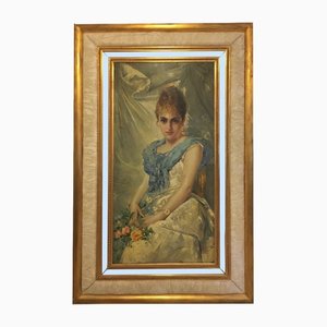 Angelo Granati, Spring Beauty, Oil on Canvas, Framed