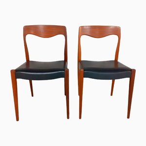 Vintage Scandinavian Teak Chairs in the Style of Niels Otto Moller, 1950s, Set of 2
