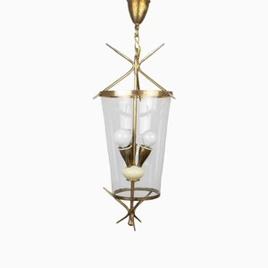 Brass and Glass Lamp, 1950s