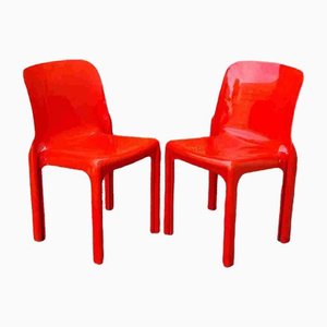 Mid-Century Modern Selene Chairs by Vico Magistretti for Artemide, Italy, 1960s, Set of 2