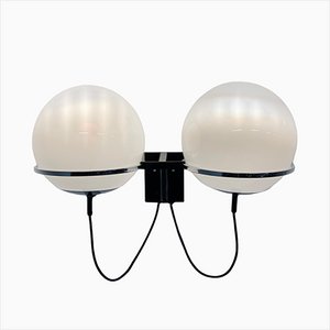 Lámpara de pared 'El señor de los anillos' de Tolkien con dos globos de vidrio de la niebla de la mañana de Raak, años 70