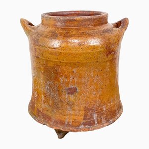 18th Century Dutch Glazed Terracotta Coal Pot