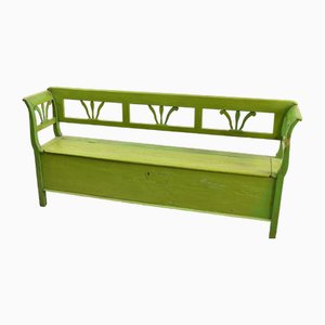 Hungarian Lime Green Bench, 1920s