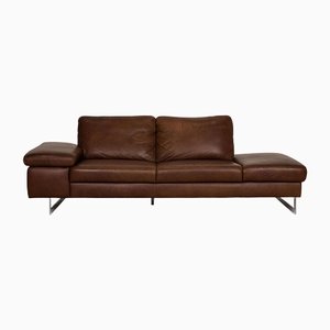 Cognac Leather Lobby 2-Seat Sofa by Willi Schillig