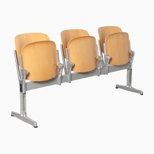 3-Seat Bench Flip-Up Model Axis 3000 by Giancarlo Piretti for Castelli