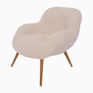 Scandinanvian Modern Lounge Chair in Boucle, Denmark, 1960s