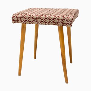 Mid-Century Upholstered Stool and Footrest, 1960, Czechoslovakia