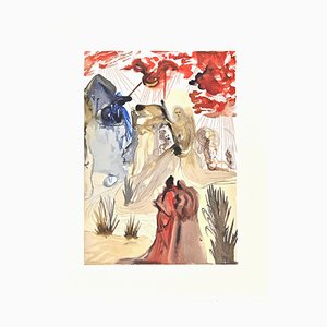 Grabado en madera original de Salvador Dalì, The Divine Forest, 1963