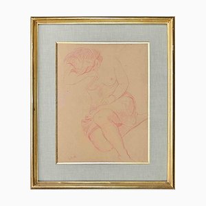 Emile Gilioli, Nude of Woman, Original Drawing, Mid 20th-Century