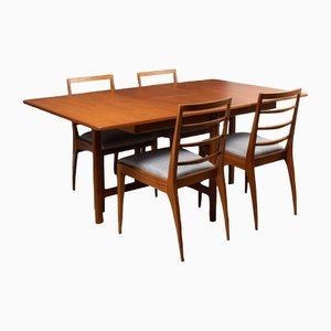Vintage Extending Dining Table & Chairs by Tom Robertson for McIntosh of Kirkcaldy, 1960s, Set of 5