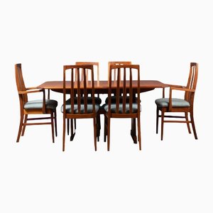 Tavolo da pranzo vintage in teak con sedie di G-Plan, anni '60, set di 7