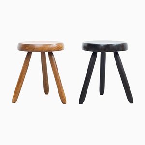 Mid-Century Modern Stools in Style of Charlotte Perriand, Set of 2