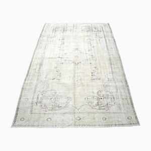 Tapis Oushak Fait Main Beige Délavé