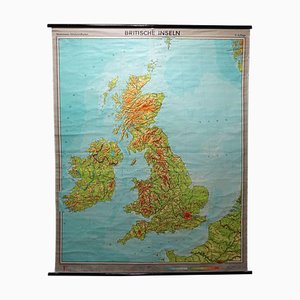 Mapa mural enrollable de Gran Bretaña, Irlanda
