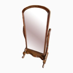Antique 19th Century Mahogany Cheval Dressing Mirror, 1870s