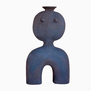 Scultura Haniwa Warrior 15 in ceramica di Noe Kuremoto