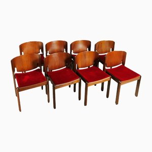 122 Stuhl von Vico Magistretti für Cassina, 1970er, 8er Set