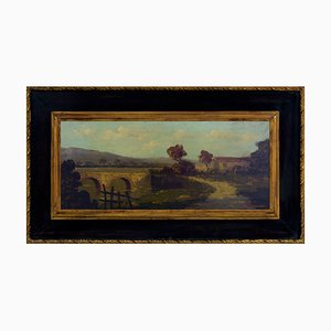 Antonio Tucci, Contryside Landscape, Italy, 1990s, Oil on Canvas, Framed