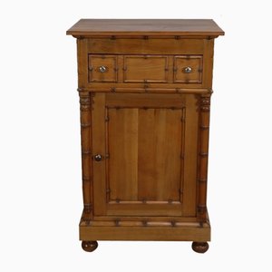 Small Art Nouveau Bamboo Style Cupboard in Solid Cherry, 1900s