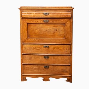 18th Century Swedish Biedermeier Narrow Pine Secretary