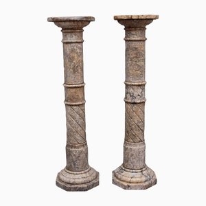 Early 20th Century Italian Pedestal Columns, Set of 2
