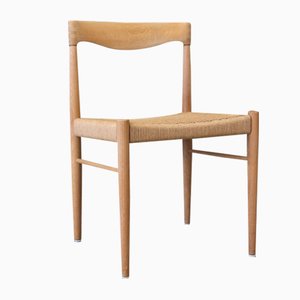 Chairs in Oak and Paper Cord by H. W. Klein for Bramin, Set of 6