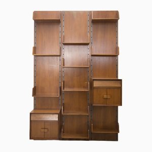 Vintage Wood Bookcase in the Style of Gio Ponti
