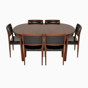 Swedish Dining Table and Chairs by Nils Jonsson for Hugo Troeds, 1960s, Set of 7