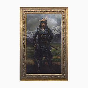 Maximilian Ciccone, Samurai, Oil on Canvas, Framed