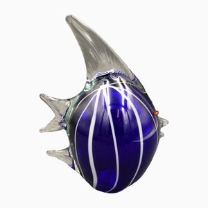 Escultura de pez de cristal de Murano