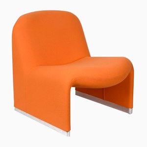 Orange Alky Armchair by Giancarlo Piretti for Castelli