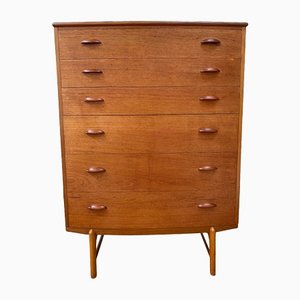 Commode Mid-Century avec Six Tiroirs en Teck, Danemark