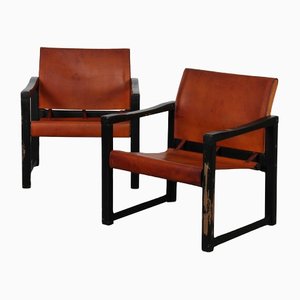 Leather Diana Armchairs by Mobring for Ikea, 1970, Set of 2