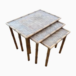 Bambus Standard Tische, 3er Set