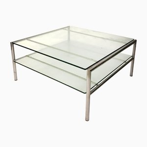 Coffee Table with Two Glass Tops by Martin Visser