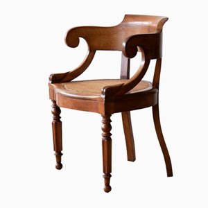 Desk Chair in Caned Mahogany