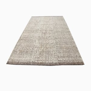 Kelim Teppich aus Wolle in Braun und Beige