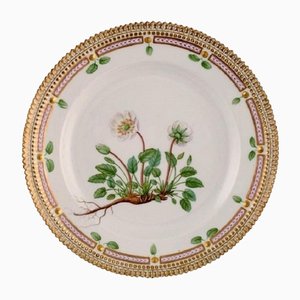 Hand-Painted Porcelain Flora Danica Lunch Plate from Royal Copenhagen