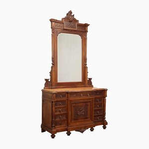 Neo-Renaissance Style Chest of Drawers with Mirror