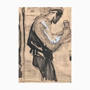 The Smith, Lithographie Originale, Début du 20ème Siècle