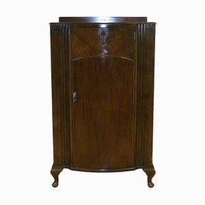 Armoire Lady's Art Déco en Noyer sur Pieds Cabriole avec Porte Simple de CWS