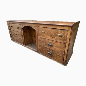 Antique Mahogany and Pine Tailor Shop Counter, 1880s