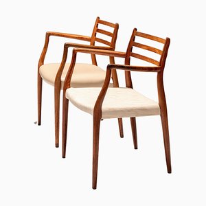 Rosewood Armchairs No 62 by Niels Otto Møller, Denmark, 1960s, Set of 2