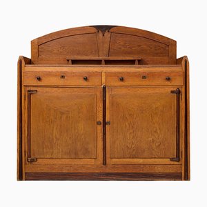 Art Deco Barschrank aus massiver Eiche & Coromandel, 1930er