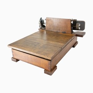 Vintage French Trade Scale in Wood and Metal, 1940