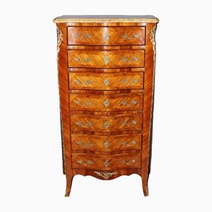 Louis XV Style Chest in Rosewood Marquetry