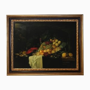 Giovanni Perna, Still Life Painting, Dutch School, Italy, Oil on Canvas, Enmarcado